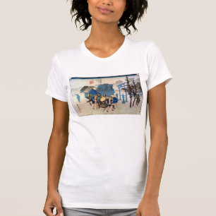 Camiseta 12. 三 島 宿, 広 Mishima-juku, Hiroshige, Ukiyo-e