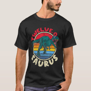 Camiseta 12 Aniversário 12 A Família Tyrannosaurus Rex I