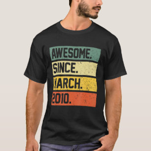 Camiseta 12 Aniversário De 12 Anos De Idade Incrível Desde