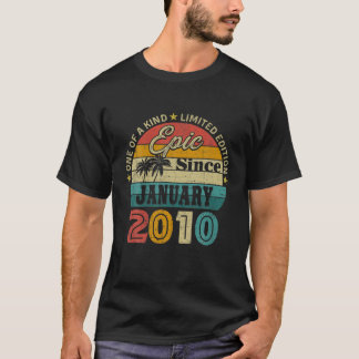 Camiseta 12 Aniversário De 12 Anos De Idade Retro Epic Desd
