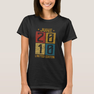 Camiseta 12 Aniversário De Junho De 2010 Nascer Em 2010 12