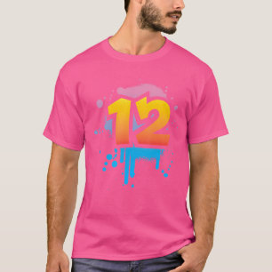 Camiseta 12 Aniversário Presente Crianças Meninas Legal Spr