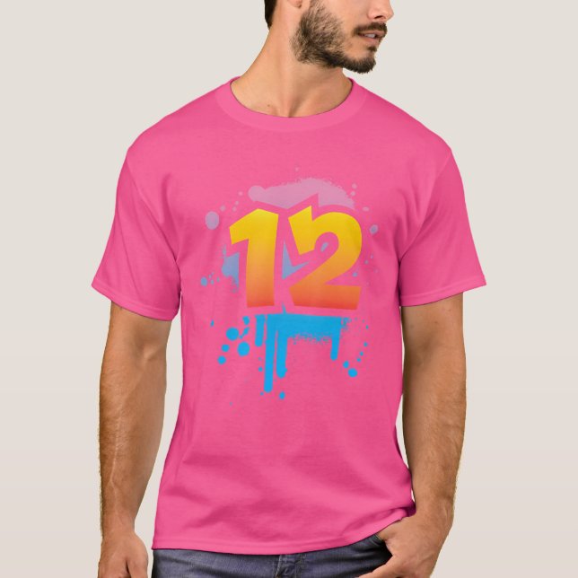 Camiseta 12 Aniversário Presente Crianças Meninas Legal Spr (Frente)