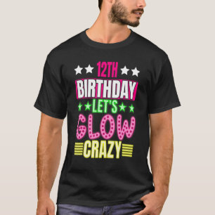 Camiseta 12 Aniversário Vamos Brilhante Doido Colorido 11 A