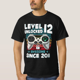 Camiseta 12 anos BDay Son Boy Gamer 12 de 12 anos