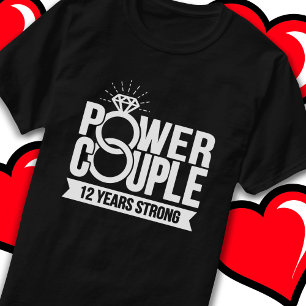 Camiseta 12 anos de forte Casal de 12 do de potência