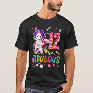 Camiseta 12 Anos De Idade E Fabuloso Nascimento Do Unicórni