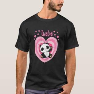 Camiseta 12 anos de idade, garota de aniversário de Panda b