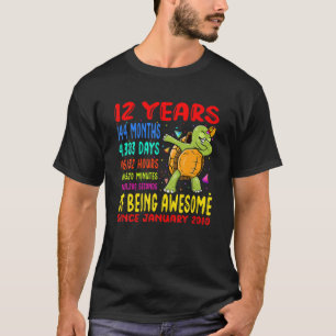 Camiseta 12 Anos De Incrível - Batida De Aniversário De 1
