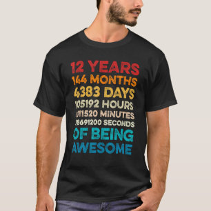 Camiseta 12 Birthday 12 anos de ser uma fantástica Vintage 