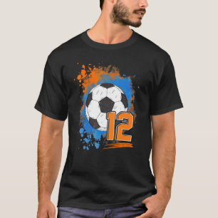 Camiseta 12 Birthday, Bola De Futebol De 12 Anos
