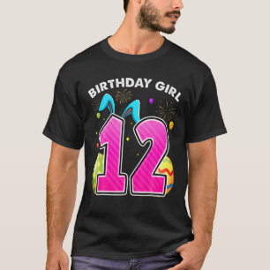Camiseta 12 Birthday Easter Bunny Ears Nascimento De 12 Ano