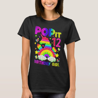 Camiseta 12 Birthday Fidget Toy Pop It Birthday Girl 12 Y