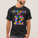 Camiseta 12 Birthday Kids 12 Building Blocks Tema Bricks<br><div class="desc">12 Birthday Kids 12 Blocos de Construção Bricks Tema Party</div>