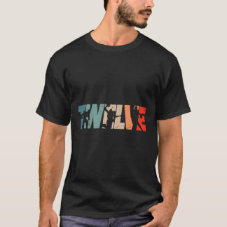 Camiseta 12 Birthday Retro Basball De 12 Anos