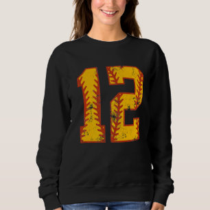 Camiseta 12 Birthday Softball Bdy, 12 Anos