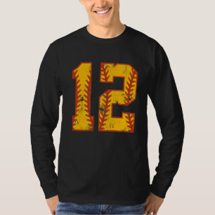 Camiseta 12 Birthday Softball Bdy, 12 Anos