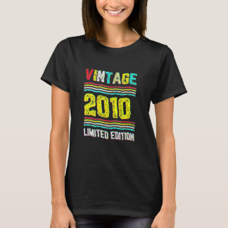 Camiseta 12 Birthday Vintage 2010, 12 Anos