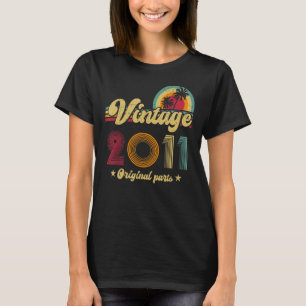 Camiseta 12 Birthday Vintage 2011 Original Parts Year of