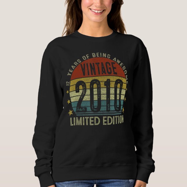Camiseta 12 Clássico Vintage 2010 com 12 anos (Frente)