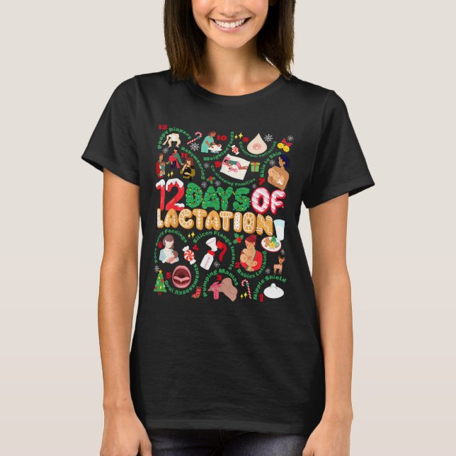 Camiseta 12 Day Of Ibclc Lactation Consultant Breastfeeding (Frente)