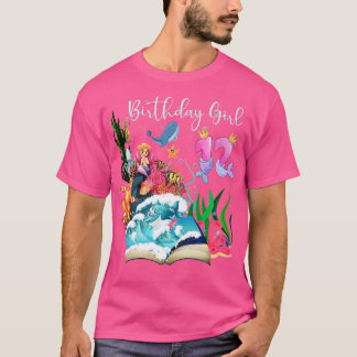 Camiseta 12 de Aniversário da Sereia Bonita