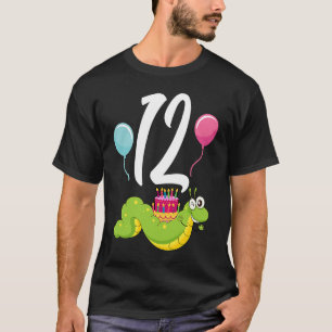 Camiseta 12 de Aniversário Gelado Crianças-de-Nascimento Bo