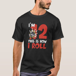 Camiseta 12 de Birthday Crianças de Aniversário de 12 Anos