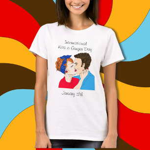 Camiseta 12 de janeiro é Dia Internacional do Beijo a Ging