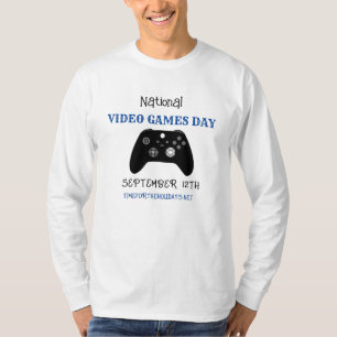 Camiseta 12 de setembro do Dia Nacional dos Videos games