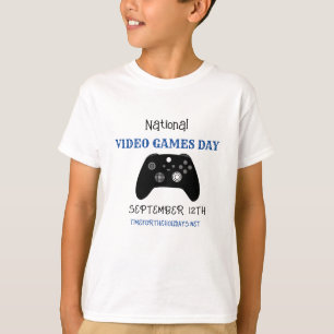 Camiseta 12 de setembro do Dia Nacional dos Videos games