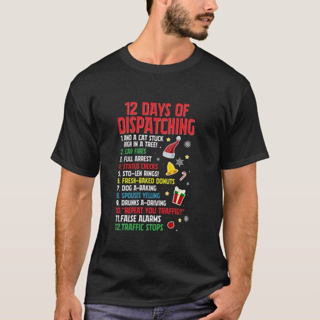 Camiseta 12 Dias De Expedição De Pajama De Natal (Frente)