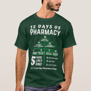 Camiseta 12 dias de farmácia, farmácia de natal, farmácia