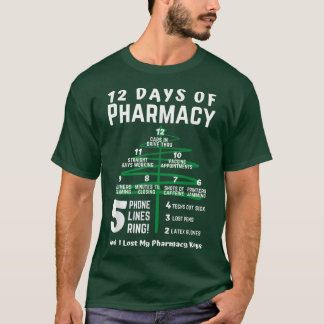 Camiseta 12 dias de farmácia, farmácia de natal, farmácia