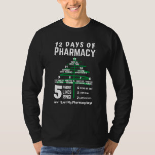 Camiseta 12 Dias De Farmacologia Farmacêutica De Árvore De 