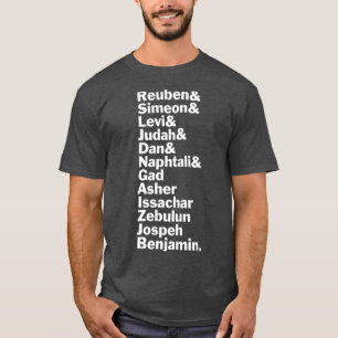 Camiseta 12 Doze Tribos Israelitas Hebraicas
