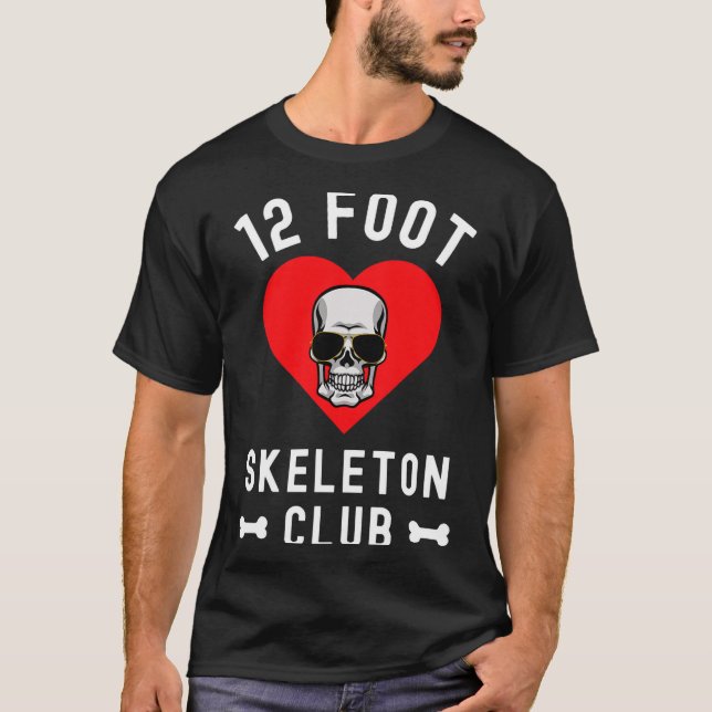 Camiseta 12 Foot Skeleton Club Giant Skelly Gles Valentine' (Frente)