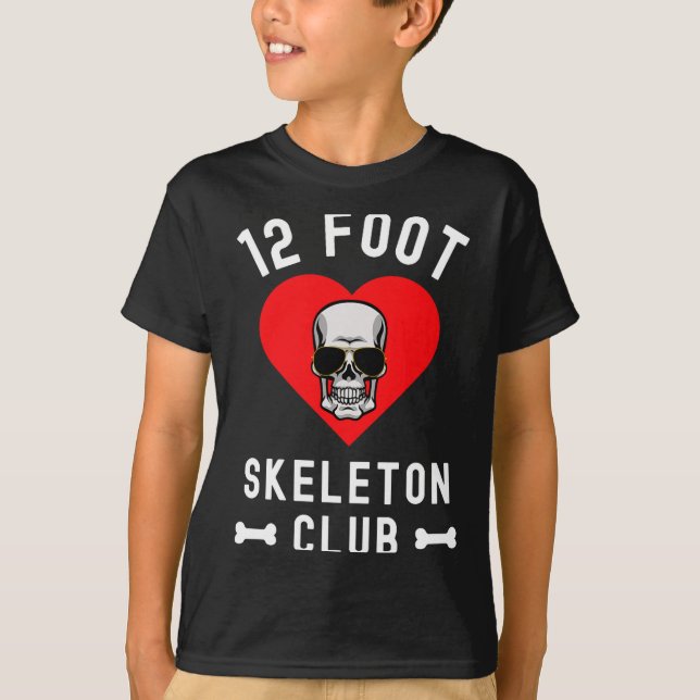 Camiseta 12 Foot Skeleton Club Giant Skelly Gles Valentine' (Frente)