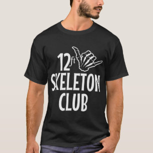 Camiseta 12 pés Skeleton Club Giant Skelly Halloween Infern