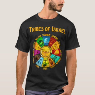 Camiseta 12 Tribos de Israel Bíblia Hebraica Israelita Juda