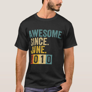 Camiseta 12 Year Old Awesome Since June 2010 12th Birthday 