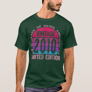 Camiseta 12 Year Old Gifts Vintage 2010 Limited Edition 12t