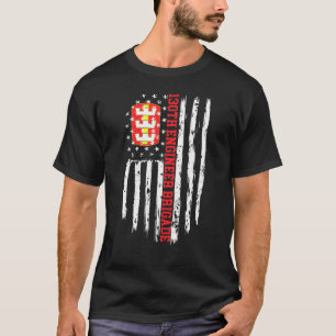 Camiseta 130ª Brigada de Engenheiros Bandeira Americana
