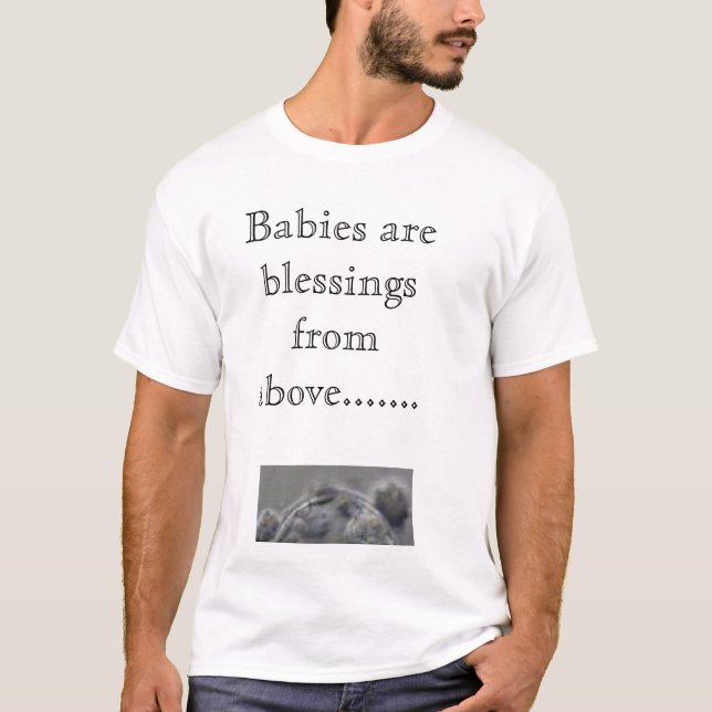 Camiseta 134479695, bebês são bênçãos de cima de ....... (Frente)