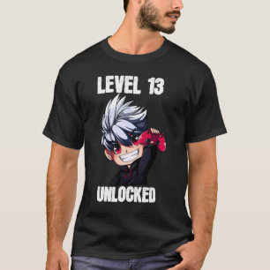 Camiseta 13. º aniversário nível 13 adolescente de jogos de