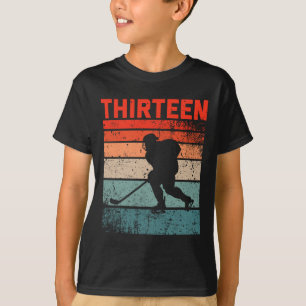 Camiseta 13 Aniversário De Hóquei No Gelo De 13 Anos