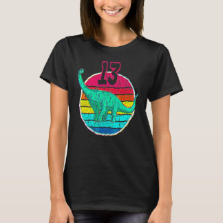 Camiseta 13 Aniversário I Brachiosaurus Diplodocuments I Fa