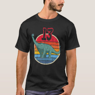 Camiseta 13 Aniversário I Brachiosaurus Diplodocuments I Fa