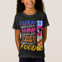 13 Aniversário I Manga I Gamer I 90s Kawaii Pizza