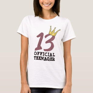 Camiseta 13 Aniversário Oficial Adolescente Adolescente Ga